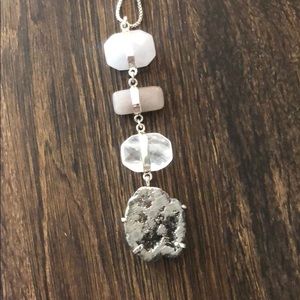 Loft drusy/geode pendant necklace